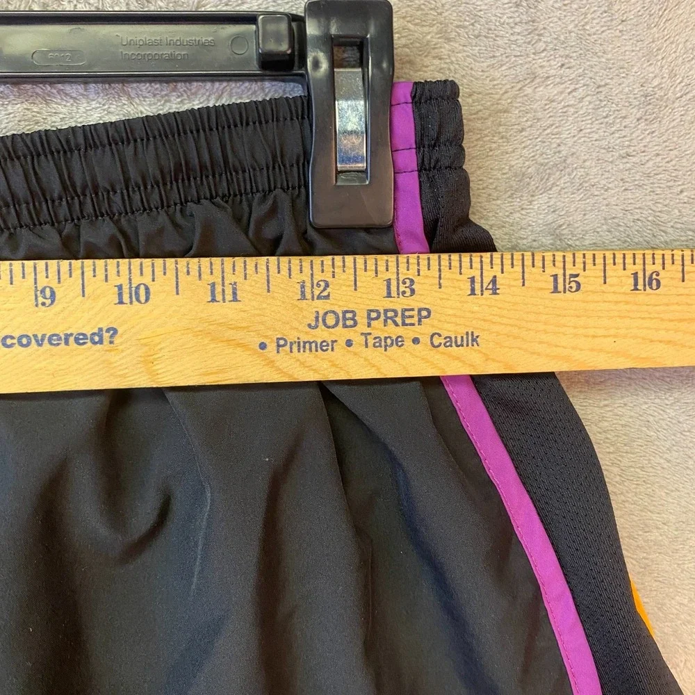 Nike Dri-FIT Running Shorts Size M Black Multicolor Trim Elastic Waist